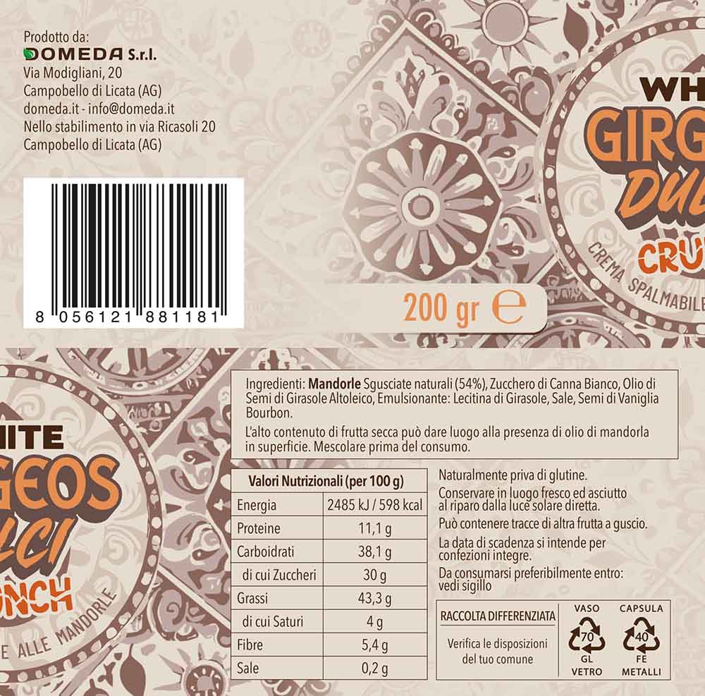 Girgeos Dulci – Crema Spalmabile alle Mandorle