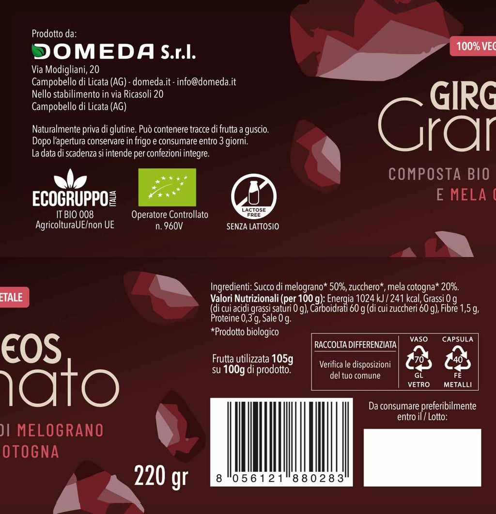 Girgeos Granato – Composta BIO di Melograno e Mela Cotogna
