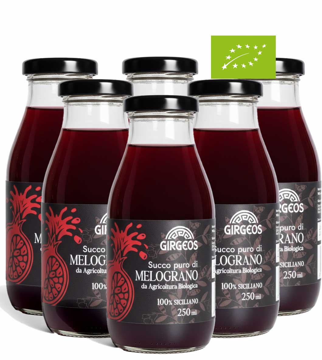 Succo Puro di Melograno BIO "Girgeos" – 100% Siciliano