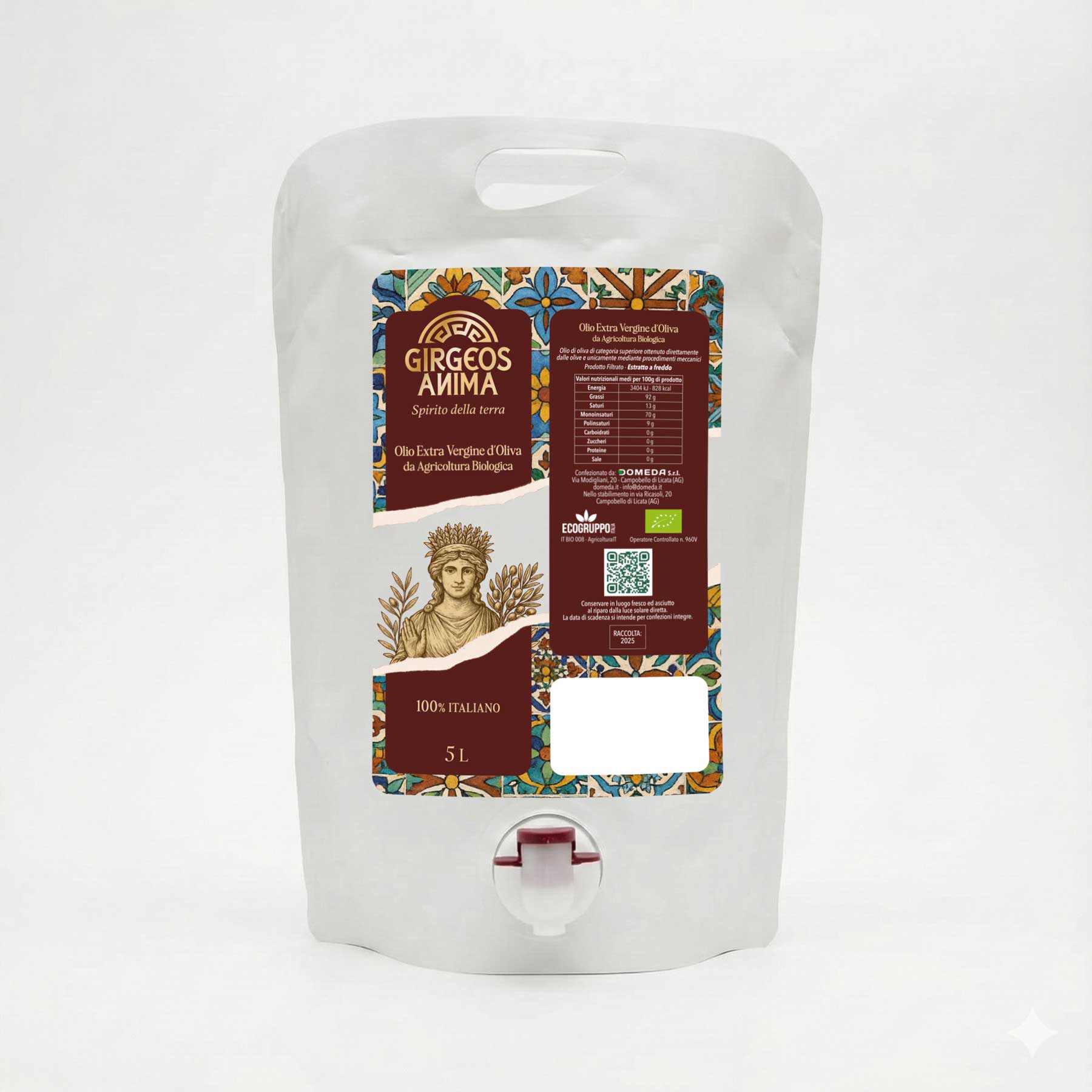 Olio Extravergine di Oliva "Girgeos Anima" BIO – 100% Italiano