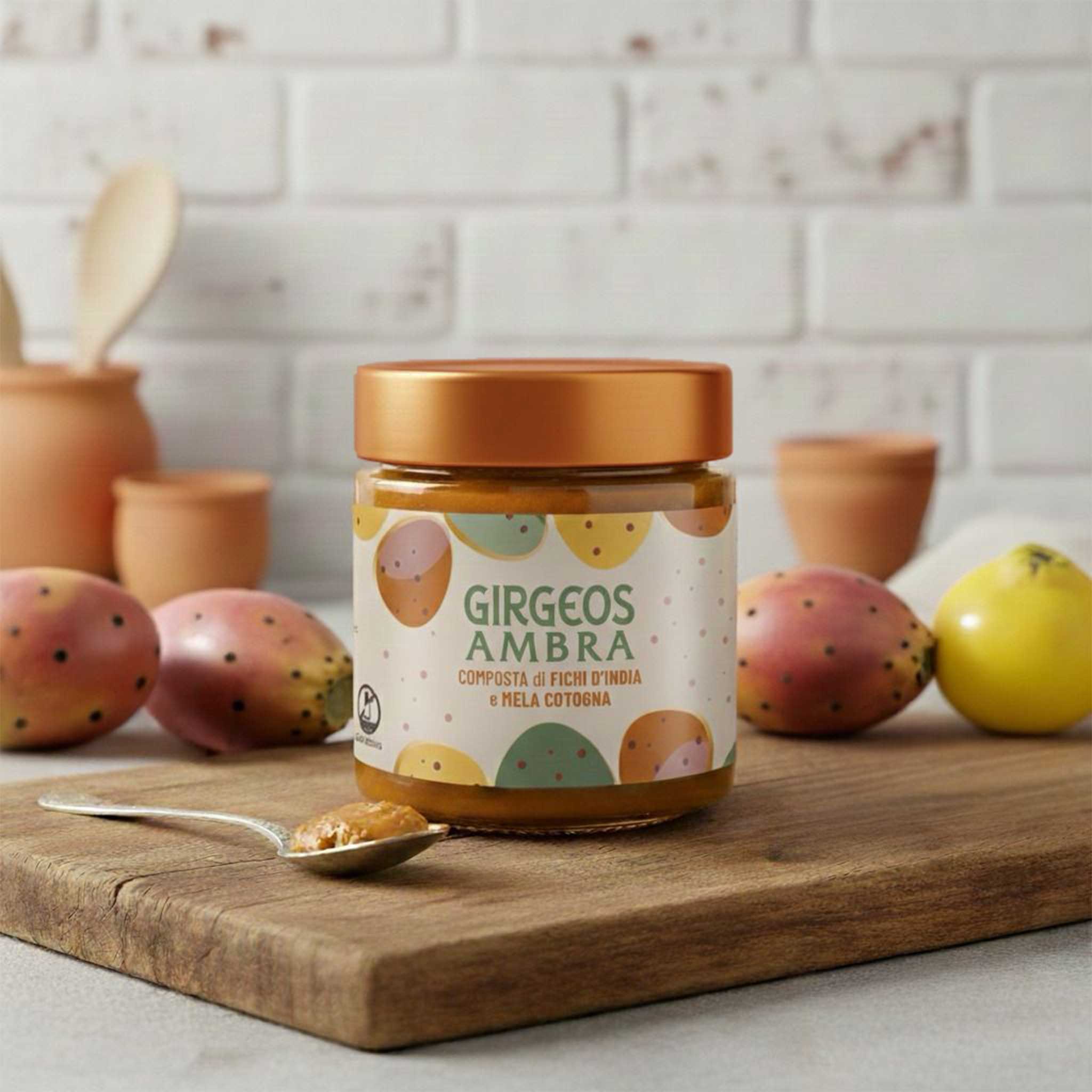 Girgeos Ambra - Composta Artigianale di Fichi d'India e Mela Cotogna (220g) - immagine 2