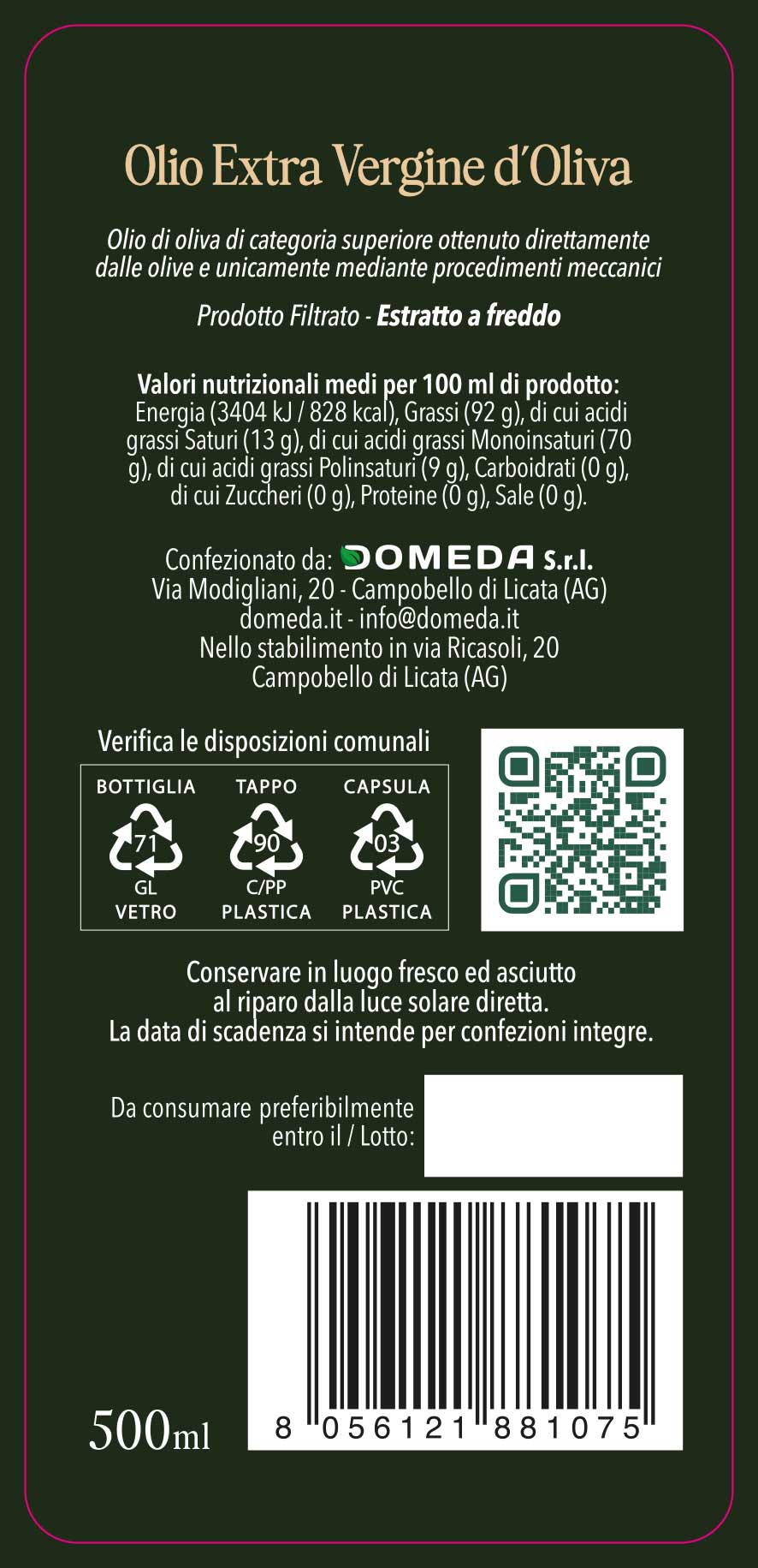 Olio Extravergine di Oliva "Girgeos Anima" – 100% Italiano - immagine 12